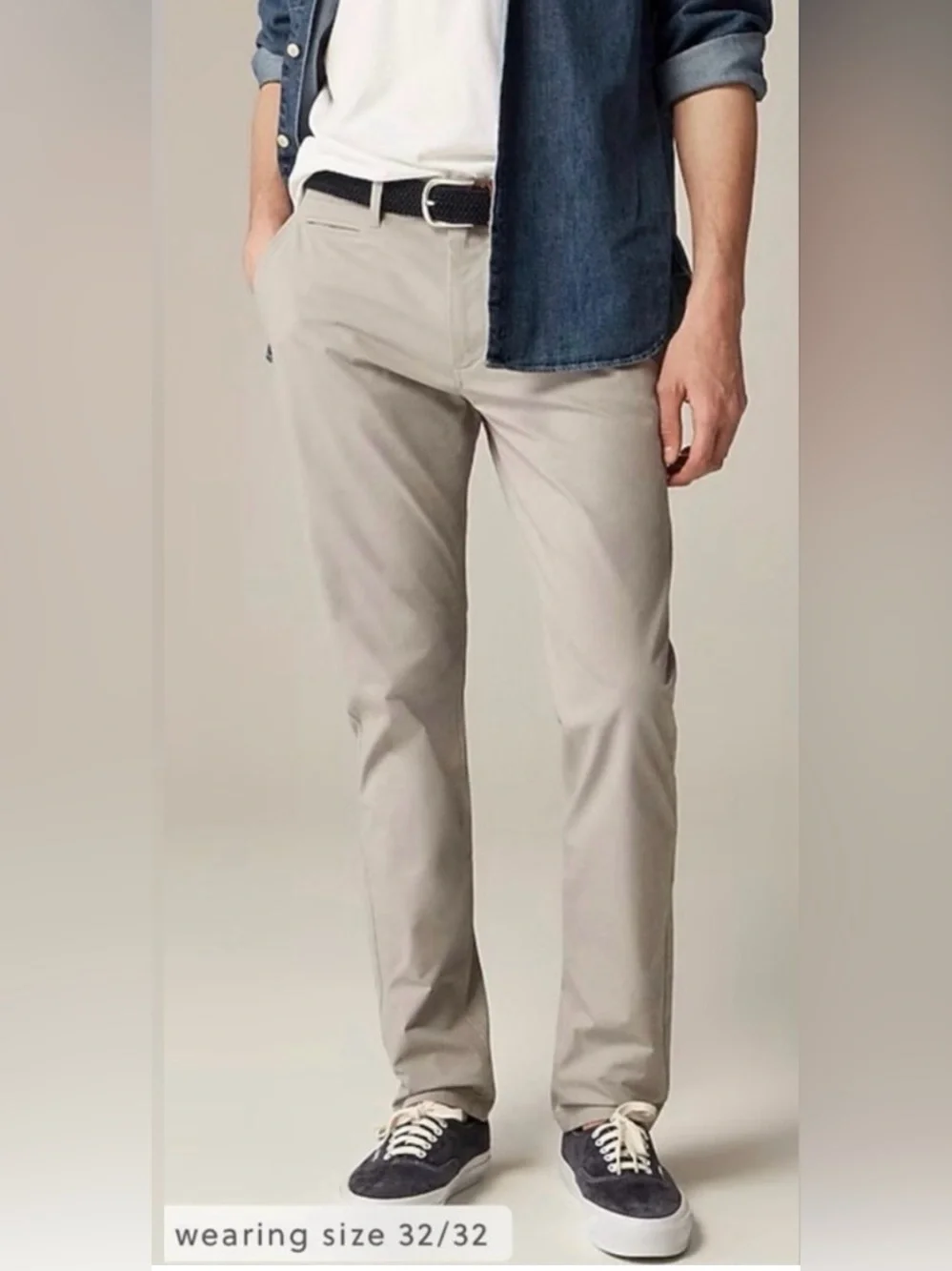 J.Crew 484 Slim-fit tech pant in moon grey